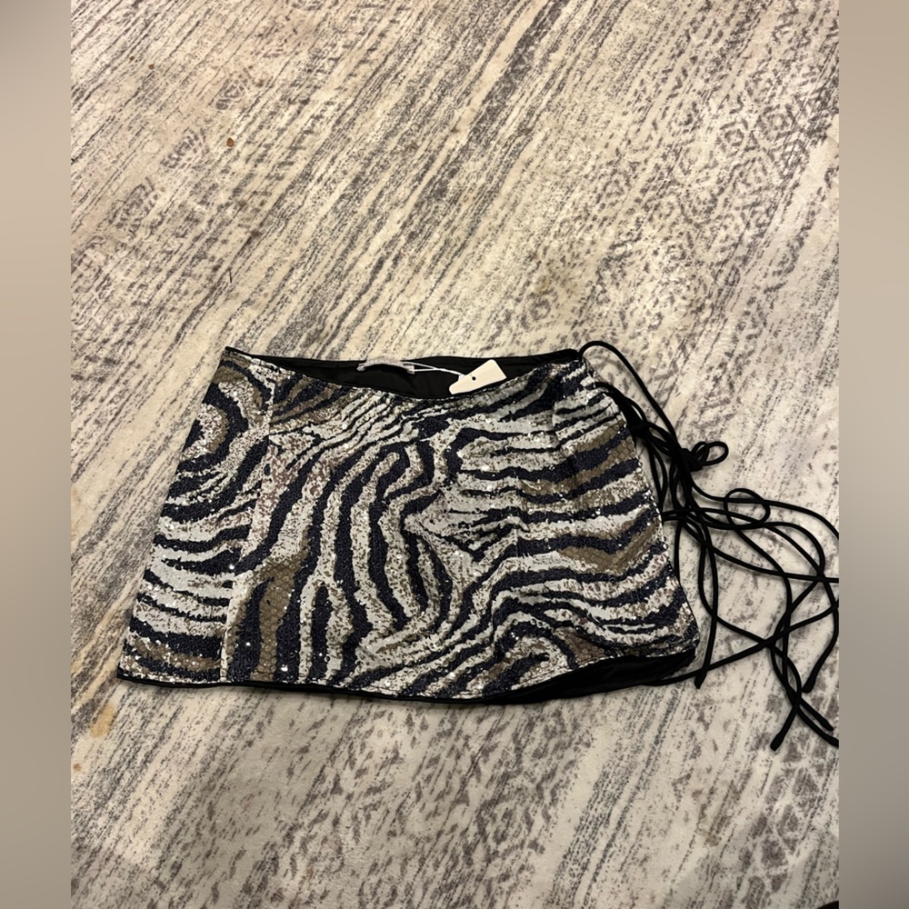Zebra Print Mini Skirt